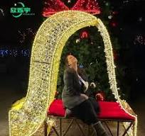 High Quality Shopping Mall Decoration Outdoor 2D Rope Light Large Christmas Led Motif Bell Light