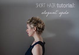 Smooth upswept rolls, baby bangs, waves, and perfectly coiled locks are the epitome of vintage hair. Short Hair Tutorial Elegant Updo
