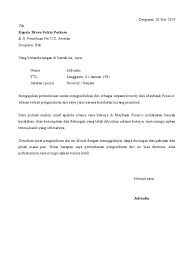 Surat pengunduran diri termasuk ke dalam surat yang bersifat formal. Surat Resign