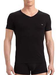 Shop Emporio Armani Stretch Cotton V Neck T Shirt Saks Fifth Avenue