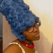 Deluxe Marge Style High Beehive Costume Cosplay Wig by Funtasy Wigs