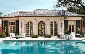 Pool House With Classic Architecture Pool Houses Pool House Pool House Designs
