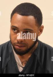 Racine, Wisconsin, USA. 1st July 2019.DALQUAVIS T. WARD, 26, is told to  follow deputies after he makes his initial video appearance in Racine,  Wisconsin court from the Racine County Jail Monday July