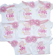 Maybe you would like to learn more about one of these? Amazon Com Girl First Birthday Shirt 1st Birthday Outfit Girls 1 Birthday Gift For Granddaughter Personalized Gifts For Daughter Or Niece Handmade