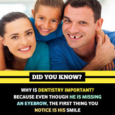 DID YOU KNOW? WHY IS DENTISTRY CHUEICAEN IMPORTANT? BECAUSE EVEN THOUGH HE  IS MISSING AN EYEBROW, THE FIRST THING YOU NOTICE IS HIS SMILE