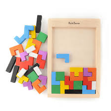 Wooden Tetris Puzzle Brain Teaser Toy Kidsbaron Wooden Puzzles Kids Toy Gifts Educational Toys For Kids