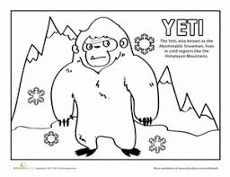 They are able to play games in the. Yeti Worksheet Education Com Monster Activities Cool Coloring Pages Coloring Pages