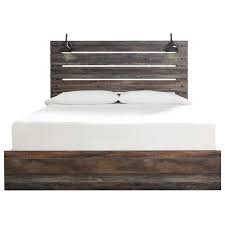 The interlocking frame system requires no tools and can be assembled in minutes. Signature Design By Ashley Drystan Rustic King Panel Bed With Industrial Lights Royal Furniture Platform Beds Low Profile Beds