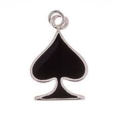 Spades is played with a basic set of 52 cards and card value ranks from 2, the lowest, to ace, the highest. Silver Plated With Enamel Black Spades Playing Card Suit Charm 1 Beadaholique