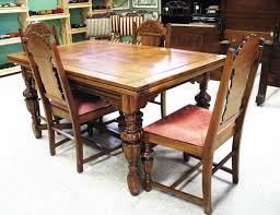 How to draw a dining room. 5 Pc Dining Room Set Of The 1940 S Walnut Draw 1276422