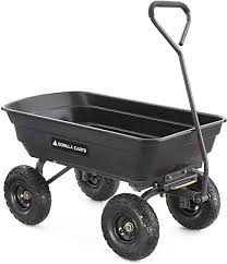 Lowes will listen to their customers because they care about them. Amazon Com Gorilla Carts Gor4ps Poly Garden Dump Cart With Steel Frame And 10 In Pneumatic Tires 600 Pound Capacity Black Garden Outdoor