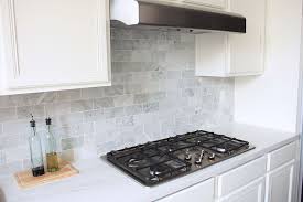 Home Depot Backsplash Madebygirl The Kitchen Backsplash Is Done Nicely Trendy Kitchen Backsplash Subway Tile Backsplash Kitchen Marble Backsplash Kitchen