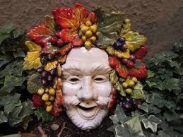 Buy Tuscan Bacchus Mask With Grapes Decoration Handmade, Hand-painted  Kitchen Art Online in India