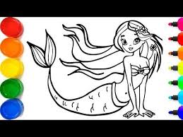Gambar sketsa pemandangan dan cara menggambar pemandangan alam, gunung, pantai desa dan ada beberapa contoh secara lengkap. Cara Menggambar Putri Duyung Yang Berkilauan Untuk Anak An Cara Mewarnai Putri Duyung Youtube Putri Duyung Cara Menggambar Gambar