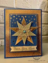 To create these in a larger quantity i recommend doing them in stages. Metallic Stars Holiday Card The Stampin Schach Christmas Card Ornaments Christmas Cards To Make Christmas Cards Handmade