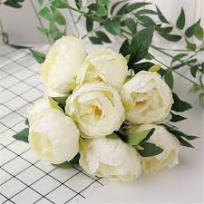 While silk flowers usually look too faux for my taste (especially peonies), these silk peony bouquets from fashion touch weddings are an obvious exception; Artificial Peony Silk Peonies Fake Flowers Wedding Bouquet Vanrina