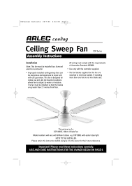„„ read this documentation before installation and commissioning. Ceiling Sweep Fan Assembly Instructions Installation Manualzz