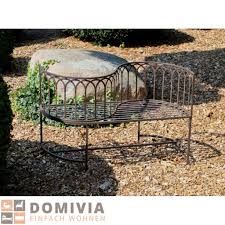 Gartenbank Mit Geschwungener Lehne Eisenbank Rost Optik 117 5 215 45 Cm Gartenbank Garten Bank