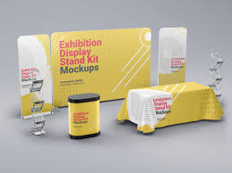 Exhibition Display Stand Kit Mockups Vectogravic Design In 2020 Exhibition Display Stands Exhibition Display Trade Show Booth Design