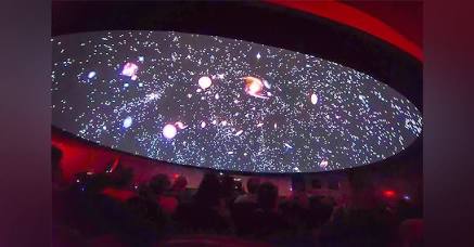 Cosmic projection inside Birla Planetarium, AI generated