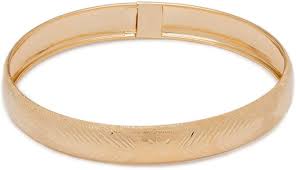 Choose from a large collection of round smooth bangles, twisted bangles, hinged bangles and cuff bangles. Amazon Com Floreo 10k Yellow Gold 10mm Bangle Bracelet Flexible Round With Diamond Cut Design 7 Inch Jewelry