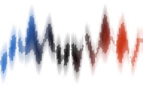 abstract sound wave white background