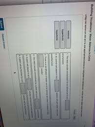 One half has labeled parts: Building Vocabulary Water Balance In Cells Drag The Chegg Com