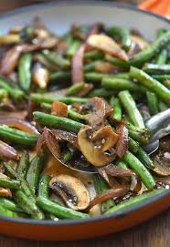 Green Bean Mushroom Stir Fry Recipe Veggie Dishes Healthy Recipes Food