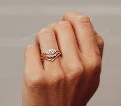 East West Set Marquise Cut Moissanite Ring, 1CT Marquise Moissanite Diamond  Solitaire Ring, Marquise Solitaire Engagement Ring, Gift for Her