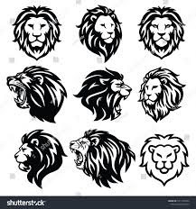 lion logo set premium design collection vector illustrationset premium lion logo lion tattoo design mens lion tattoo lion logo