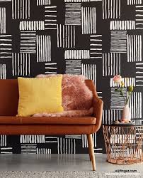 Black And White Striped Wallpaper Nz Paint Or Wallpaper For This Look You Could Go Either Way Get The Look With Black And White Wallpaper Code 37 White Wallpaper Striped Wallpaper Striped Sofa