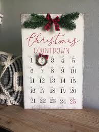 Christmas Decor Christmas Countdown Christmas Sign Farmhouse Christmas Wooden Sign Holiday Decor Countdown Sign Buffalo Plaid Decor Christmas Countdown Calendar Christmas Signs Wood Christmas Signs