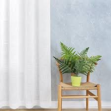 Buy products such as deconovo solid back tab and rod pocket curtains thermal insulated blackout window curtains for kitchen 52x54 inch burgundy red 2 panels at walmart and save. Linen Textured Sheer Window Curtains For Bedroom Off White Curtain For Homeloft Europe