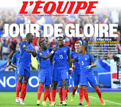 Retrouvez toutes les actualités, les matchs, résultats et les statistiques complètes. Uefa Euro 2020 On Twitter Day Of Glory Says The L Equipe Front Page Referencing The National Anthem La Marseillaise Gerfra Euro2016