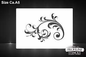 Wandschablonen schablone wandtattoo ornament modern in. Ranke Geschwungen Schablone Stencil A5 Schablonen Airbrush Schablonen Airbrush