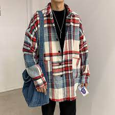 2021 Flannel Shirt Men Long Sleeve Winter Casual Korean Loose Fashion Vintage Mens Shirts Plaid Oversized Male Tops And Blouses From Cinda02 26 91 Dhgate Com The oversized flannel has a generous fit that layers well over a base. 2021 flannel shirt men long sleeve