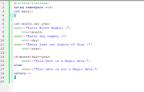 Take a look at an example Write A C Program To Check Magic Date Enter By User Programming Code Examples