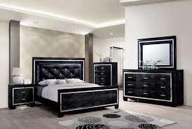 Bellanova Black King Size Bed Cm7979ek Furniture Of America King Size Beds Black Bedroom Sets Bedroom Set Bedroom Sets