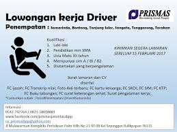Cari loker terbaru di lowongankerja15.net.! Lowongan Kerja Terbaru Lowongan Kerja Supir