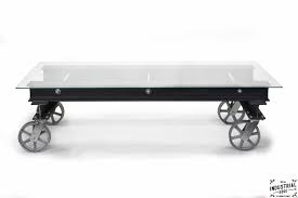 The transparent glass top makes your room appear fluid and spacious, while the stand adds shine. I Beam Coffee Table Glass Top Real Industrial Edge Furniture Custom Industrial Vintage Handmade
