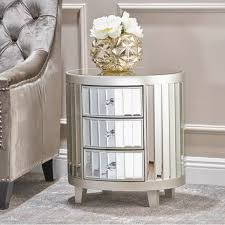 Chances are you'll found another round nightstands with drawers better design ideas. Round Mirror Beside Table 3 Drawer Mirrored Nightstand Side Table For Home Hotel Buy Sparkle Mirrored Side Table Corner Table For Living Room Round Shape Mirrors Beside Table Nightstand For Bedroom Beveled Edge