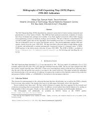 Pdf Bibliography Of Self Organizing Map Som Papers 1998 2001 Addendum