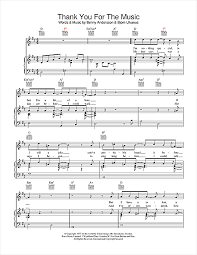 So i say thank you for the music, the songs im singing thanks for all the joy theyre bringing who can live without it, i. Abba Thank You For The Music Sheet Music Pdf Notes Chords Pop Score Ukulele Download Printable Sku 89190