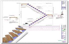 Double Stringer Steel Staircase Detail With Raised Wooden Tread Step Steel Stairs Concrete Stairs Staircase Design