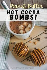 Homemade Hot Cocoa Balls With Marshmallows And Peanut Butter Recipe In 2021 Peanut Butter Recipes Easy Diy Hot Chocolate Peanut Butter Bombs