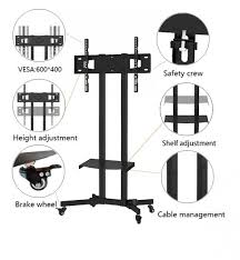 Shop for tv stand wheels online at target. China Mobile Floor Tv Stand With Wheels Rolling Tv Cart And Shelf For 32 60 Tv China Tv Stand And Tv Cart Price