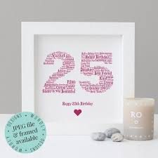 Birthday Gift For Son Turning 25 Personalised 25th Birthday Gift Word Art Printable Gift Framed Print Gifts For Daughter G Happy 25th Birthday 25th Birthday Gifts 35th Birthday Gifts