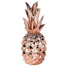 Pina De Color Cobre Pineapple Decor Copper Pineapple Ceramic Pineapple Decor