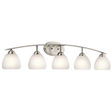 Shop Kichler Lighting Calleigh Collection 5 Light Brushed Nickel Bath Vanity Light Overstock 13445546
