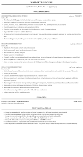 Writing a great internship cv is scary. Human Resources Intern Resume Sample Mintresume